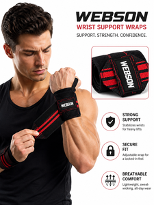 WABSON SPORT Bande de maintien de poignet en néoprène pour la musculation et l'entraînement de force – Respirante, antidérapante, avec fermeture auto-agrippante, grande taille - Product Image 4