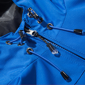 Veste softshell coupe-vent à capuche pour homme, couleur unie, polyester, vêtement d'hiver décontracté, fermeture éclair, coupe régulière, doublure en laine sur le devant - Product Image 3
