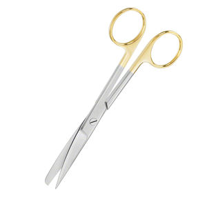 Ciseaux chirurgicaux demi-or à lame tranchante et arrondie, en acier, pour opérations et pansements, ciseaux à coupes pour points de suture, certifiés CE, usage général - Product Image 2