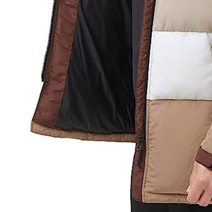 Blouson matelassé léger pour homme, résistant à l'eau et au vent, col montant, fermeture éclair, en tissu uni, idéal pour l'extérieur en hiver - Product Image 4