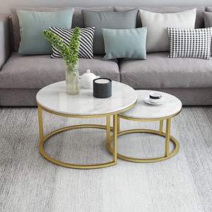 Nesting Coffee <b>Table</b> Set – <b>Space</b>-<b>Saving</b> Center <b>Table</b> for Living Room, Balcony, Home & Office Decor - Product Image 1