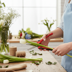 Ciseaux de taille-vigne professionnels en acier inoxydable de 7,5 pouces avec poignée antidérapante pour usage en jardin - Product Image 1