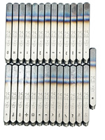 Jeu de 27 poinçons industriels en acier YC 2,5 mm - HRC58-62, trempés et sablés, pour symboles de ponctuation, tige de 6,35 mm, OEM