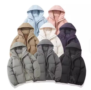 Chaqueta de Invierno para Hombre, Estilo Nuevo, Color Sólido, con Capucha, Relleno de Algodón, Impermeable, con Bloques de Color, Cálida, para Exteriores, Personalizable OEM - Product Image 1