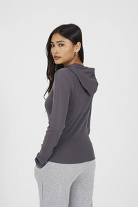Sweat à capuche pour femme d'hiver personnalisé, écologique, 100% coton, épais, surdimensionné, avec logo sur le devant - Product Image 5