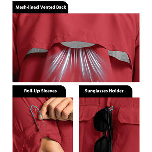 เสื้อเดินป่าผู้ชาย เสื้อทำงานสั่งทำพิเศษ สวมใส่สบาย ระบายอากาศได้ดี เสื้อเดินป่าตกปลา เสื้อผู้ชายกันลม ติดกระดุมด้านหน้า เสื้อเดินป่ามีโลโก้ - Product Image 3