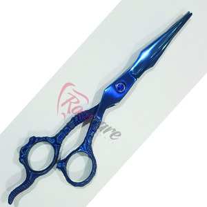 Dragon Blue Top Stainless Steel Hair Scissor <b>Set</b> Home Use <b>Barber</b> Haircut Kit Thinning Cutting Scissors Right-Handed Blue Plasma - Product Image 3