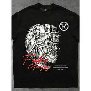 Camiseta Oversize Personalizada de Alta Calidad para Hombre, Venta al por Mayor, Camisetas Lisas para Impresión, Camisetas de Algodón con Estampado Personalizado Estilo Urbano - Product Image 2