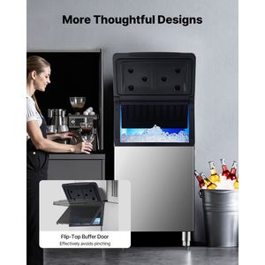 "Commercial <b>Ice</b> <b>Maker</b> <b>Ice</b> Storage Bin 300 LBS Capacity with Adjustable Rubber Feet & Anti-Slip Design" - Product Image 5
