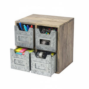 Organisateur de bureau à grande capacité au design minimaliste, très vendu, avec tiroir antique en bois, grande boîte de rangement décorative - Product Image 4