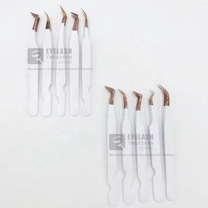 Pinzas para Pestañas de Acero Inoxidable con Punta Dorada Rosa, Marca Privada, Logotipo Personalizado, Duraderas y Precisas para Manicura Profesional - Product Image 6