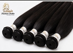 HAIR FASHION INDIA Cheveux Humains Vierges Indiens Non-Remy 100GM HFIBH002 Extensions à Tissage Manuel avec Pointes à Tissage Simple - Product Image 5