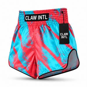 Pantalones Cortos de Boxeo Unisex, Rojos y Azules con Estampado Diagonal, Transpirables, de Secado Rápido, Poliéster/Algodón, Impresión Digital, Ropa Deportiva sin Costuras - Product Image 2