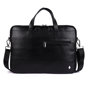 Slim Laptop Bag Lagarto <b>Black</b> Premium Office & Business Messenger Bag for Men & <b>Women</b> with Adjustable strap - Product Image 3