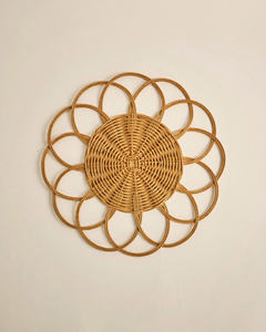 Set de table rond en rotin tressé en spirale, fait main, artistique, naturel, écologique, décoratif, vente en gros, OEM, ODM - Product Image 3