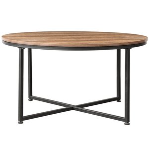 Contemporary Round Metal Coffee <b>Table</b> with Sleek <b>Matte</b> Finish for Luxury Home and Hotel Interiors - Product Image 5