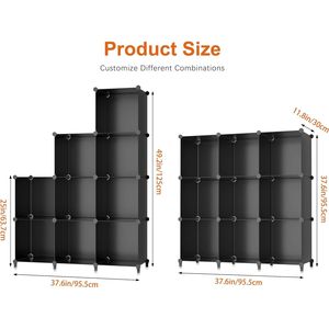 Portable 9-Cube Closet <b>Storage</b> Organizer Mobile Closet Systems & Cubes Shelves for <b>Clothes</b> - Product Image 3