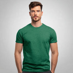 T-shirt d'entraînement musculaire pour homme, fitness, sport, gym, 100% coton/polyester, coupe ajustée, respirant, écologique, manches courtes, col rond - Product Image 2