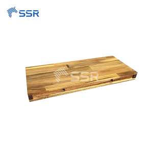 Estantes Flotantes Modernos de Madera Maciza de Hevea con Conexión de Dedos para Decoración del Hogar - Estante de Almacenamiento Decorativo Duradero de Madera de Caucho - Product Image 1