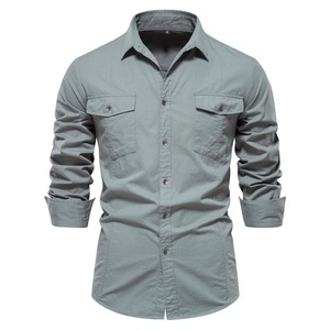 เสื้อเชิ้ตอ๊อกซ์ฟอร์ดแขนสั้นทรงปกติสำหรับผู้ชาย ลายพิมพ์ตามสั่ง สไตล์ลำลอง ผ้าฝ้าย 100% ระบายอากาศได้ดี คอทรงโอ น้ำหนัก 220 กรัม ผ้าถัก - Product Image 4