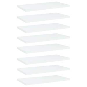 Juego de 8 tableros de madera de ingeniería blanca de 15.7x7.9x0.6 pulgadas para estanterías de pared y exhibición - Product Image 1