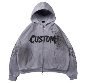 Sudadera con Capucha Lisa al por Mayor, Sudadera Oversize de Algodón para Impresión Personalizada, Bajo MOQ, Suministro de Fábrica - Product Image 3