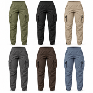 <b>Women's</b> Cargo & <b>Utility</b> Leisure Pants | Black White Beige Red Blue Green | Sports Apparel Manufacturer | OEM ODM | Custom Logo | - Product Image 5