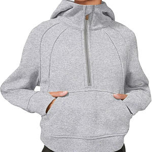 Vente en gros de sweats à capuche pour femmes de haute qualité, coupe courte, délavés à l'acide, avec impression en relief et broderie, fabrication sur mesure - Product Image 3