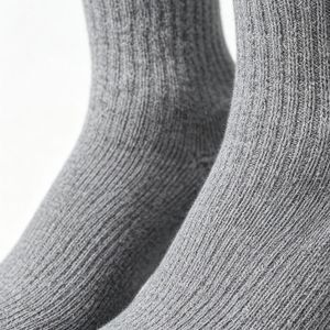 Thick Knitted Spandex Crew <b>Socks</b> for Men <b>Women</b> Solid Color Breathable Sweat Absorbent Warm <b>Ankle</b> Height Autumn Winter Daily Wear - Product Image 2