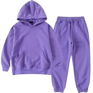 Hoodie Jogger Comfortable Home Wear Kids Winter Tracksuit Set Warm Cotton Hoodie Pants Soft Comfortable Sleepwear Couple Set - Product Image 1