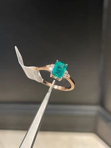 Emerald <b>Ring</b> Sterling Silver <b>Ring</b> May Birthstone Women Jewelry Gold Plated <b>Ring</b> Minimalist <b>Ring</b> Gift For Her Elegant Fashion - Product Image 4