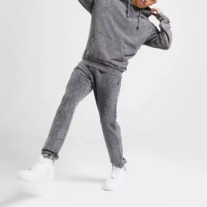 Men's Winter Streetwear Solid Sports High Street Windproof Tracksuit Gym Wear Casual Training Full <b>Zip</b> <b>Hooded</b> Midweight Jogger - Product Image 1