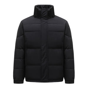 <b>Mens</b> <b>Thermal</b> Canvas Puffer Jacket with Stand Collar and Front Logo-Quick Dry & Breathable for Extreme Cold Weather - Product Image 3