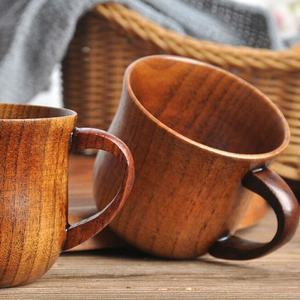 Tasse en bois élégante, tasse à café, thé, bière, jus, lait, eau, faite à la main - Product Image 2