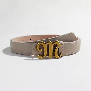 Cinturón de Cuero Negro Vintage para Mujer con Elegante Hebilla de Aleación Metálica Dorada, Accesorio de Alta Calidad - Product Image 4