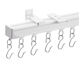 Set di binari per tende da soffitto da 8,9 piedi/2,7 metri, sistema scorrevole per tende divisorie, in lega, per parete o soffitto - Product Image 3