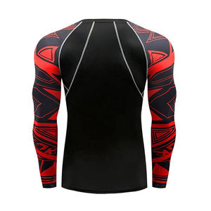 Conjunto de Rashguard Personalizado para Hombre, MMA, BJJ, Grappling, Manga Larga, Anti-UV, Secado Rápido, Ropa de Lucha para Gimnasio, Venta al Por Mayor - Product Image 5