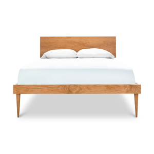 KD Flat Pack Vintage Style Wooden <b>Bed</b> <b>Frame</b> | Light Walnut Finish Bedroom Furniture India - Product Image 6