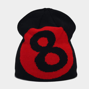 Bonnet tricoté Rybic Sports avec logo numéro 8, bonnets personnalisés avec logo, bonnets amples et chauds, bonnets jacquard personnalisés - Product Image 5