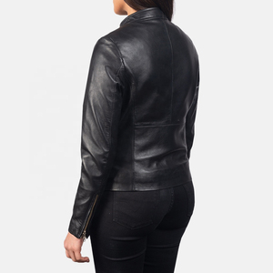 Womens Lambskin <b>Leather</b> <b>Jacket</b> Ladies <b>Long</b> Coat Luxury Winter Warm Outerwear Factory Wholesale Supplier Custom Logo - Product Image 2