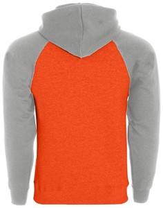 Sweat-shirt à capuche à manches raglan pour homme, rouge et gris, en polaire, coupe décontractée, avec poche, pour l'automne - Product Image 5