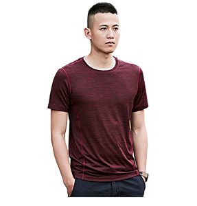 T-shirt d'été à manches courtes pour homme, tissu peigné respirant avec logo brodé ou imprimé, motif régulier, style décontracté - Product Image 3
