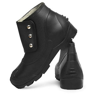 Unisex Waterproof Rubber Mid Cut Safety <b>Boots</b> <b>Winter</b> Outdoor Wear Rubber Outsole Durable Sole - Product Image 2