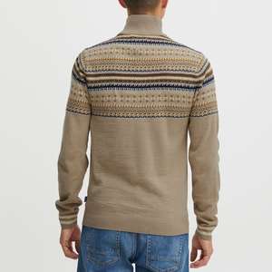 เสื้อไหมพรมคอซิปแบบกำหนดเองที่กำลังเป็นที่นิยม เสื้อกันหนาวคริสต์มาสสำหรับผู้ชาย เสื้อถักนิตติ้งลำลอง เสื้อไหมพรมขนสัตว์สำหรับผู้ชาย - Product Image 4