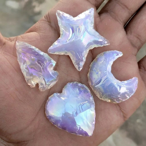 Conjunto de Joyería de Vidrio con Ópalo Sintético Artesanal |   Conjunto de Collar y Aretes de Cristal de Moda |   Regalo Moderno para Mujer, Conjunto Elegante, Regalo Premium - Product Image 1