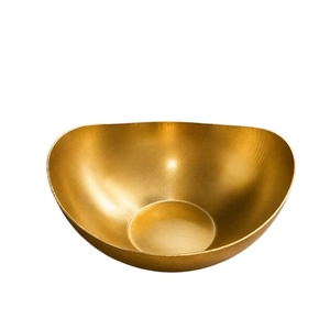 Ensemble de bols en laiton brossé doré de luxe, ensemble de bols à riz et à soupe coréens traditionnels faits à la main Bangjja Yugi avec fourchette, vaisselle - Product Image 5