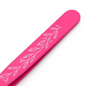 Pinzas para Cejas con Punta Inclinada Rosa, Acero Inoxidable, Herramienta de Precisión Duradera para el Cuidado de las Cejas, Diseño Moderno - Product Image 5