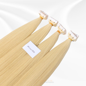 Extensions de cheveux à ruban adhésif bon marché Extensions de cheveux humains naturels lisses de qualité 12A de couleur blonde - Product Image 2