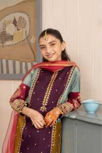Trajes de tela de algodón bordados para niños / Salwar Kameez pakistaní a bajo precio al por mayor / Vestidos casuales para mujer de la India - Product Image 3