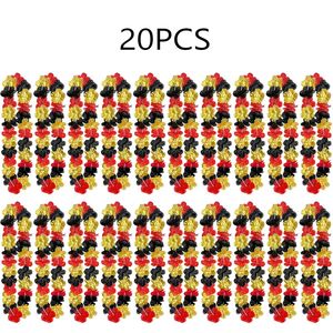 20ชิ้นสร้อยคอดอกไม้ผ้าไหมสีทองสีแดงสีดำดูหนังดอกไม้สำหรับถ่ายภาพบูธอุปกรณ์ประกอบฉากงานปาร์ตี้ธีมฮาวายเขตร้อน - Product Image 3